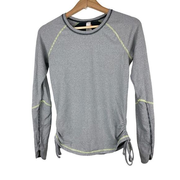 Lucy Tech Women's S Gray Striped Activewear Top - Picture 1 of 8